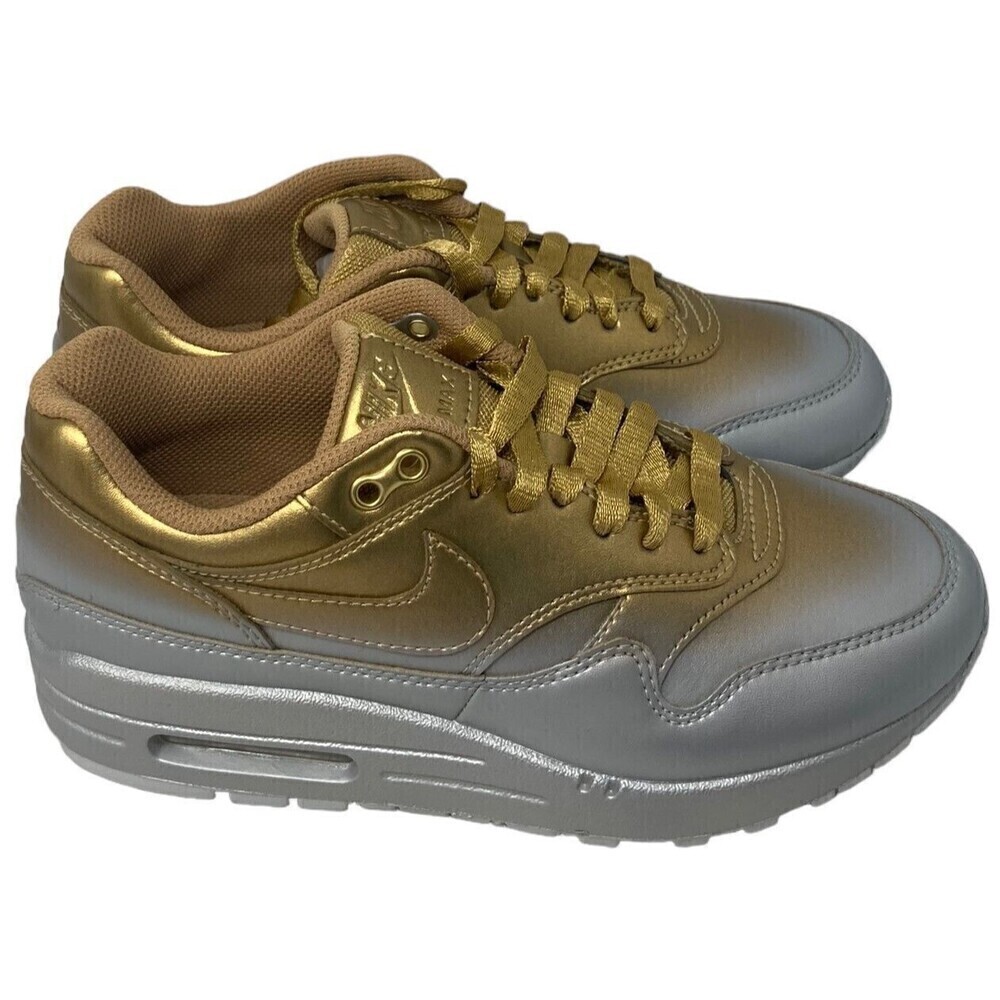 Nike Air Max 1 LX Women's Size 5.5 US Gold Silver Sneakers